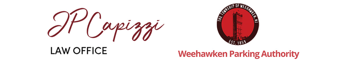 JP Capizzi logo, The Township of Weehawken, NJ logo, and Weehawkin Parking Authority logo